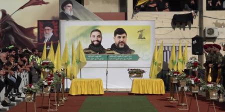 حزب الله يشيّع درع الأمين العام السيد حسن نصرالله الشهيد أبو علي الخليل وابنه مهدي - بوابة اخر ساعة