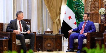 الوزير الشيباني يبحث مع وفد أوروبي بدمشق قضايا عدة وتداعيات الحرائق في سوريا - بوابة اخر ساعة
